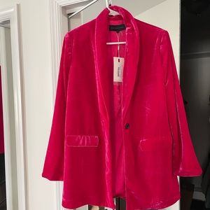 Endless rose pink velvet blazer